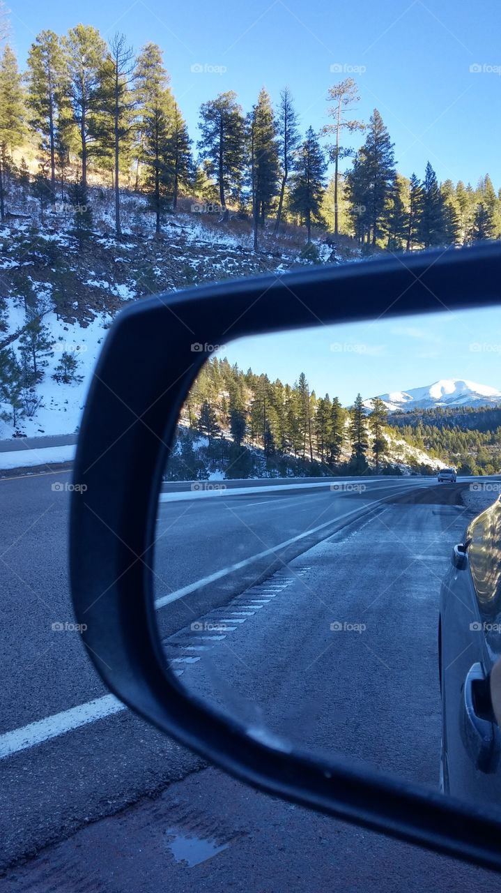Driving through the mountains
