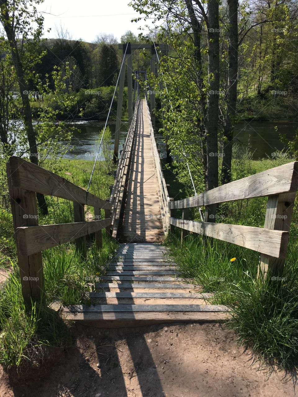 Footbridge on a hike