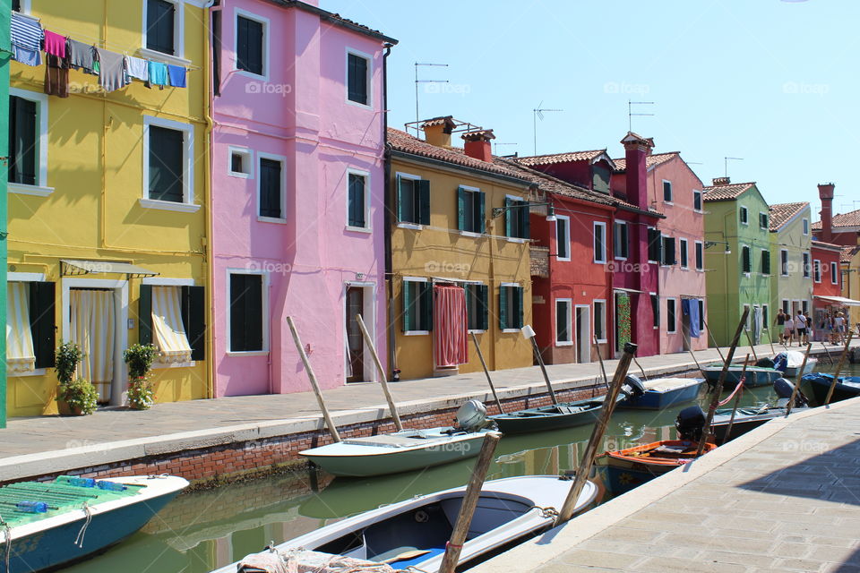 boats in burano