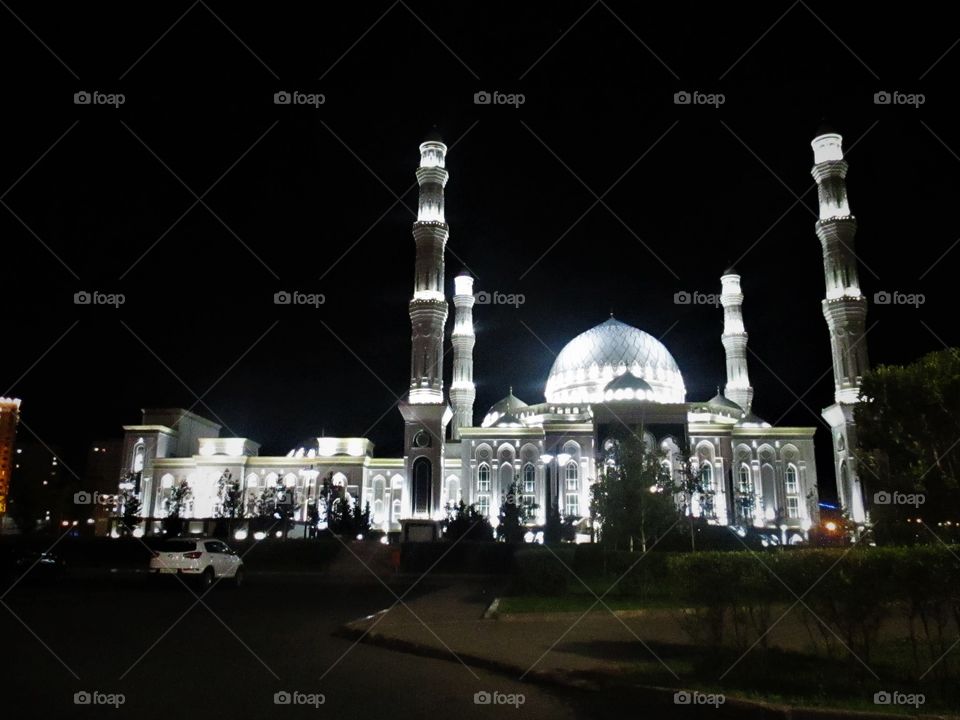 Khazret Sultan mosque, Astana Kazakhstan: one of the biggest in central Asia.