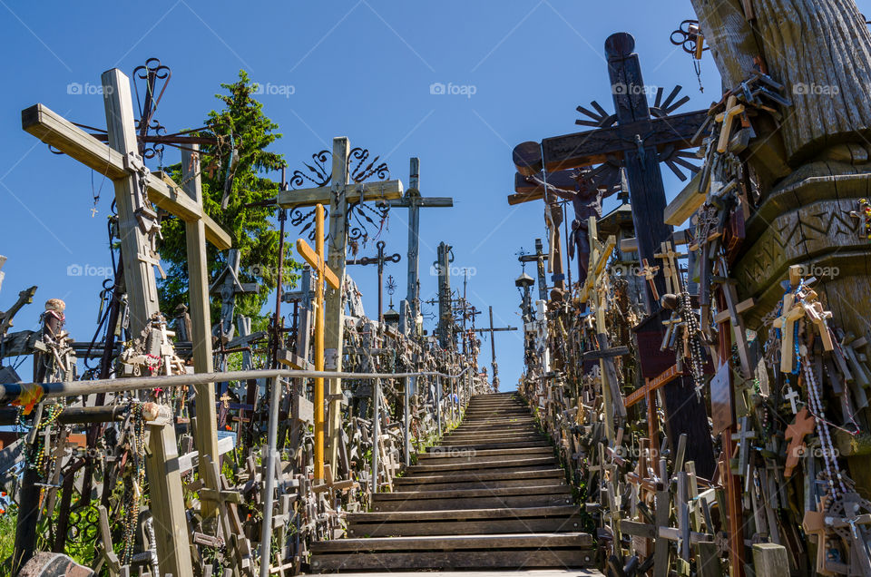 Hill of Crosses in Siauliai, Lithuania.