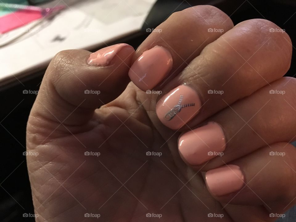 Peach gel nail polish from Wish 🍑