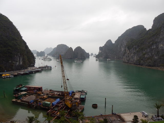 View from the caves in halong bay 