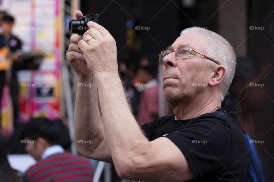 Tourist taking pictures 