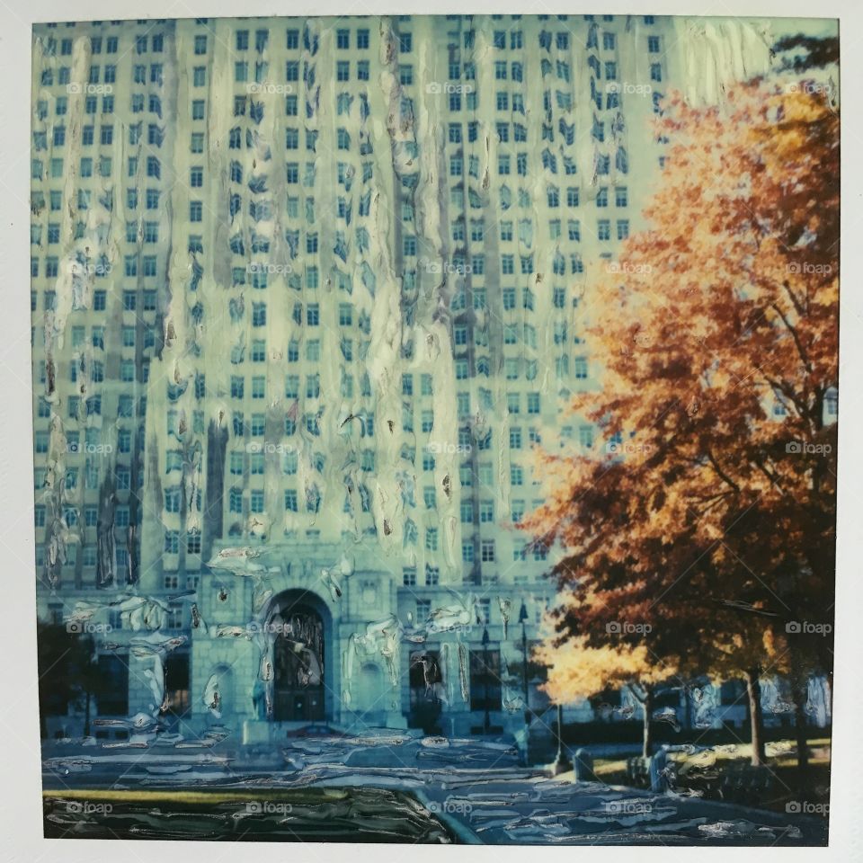 Polaroid SX 70 office building in Albany New York