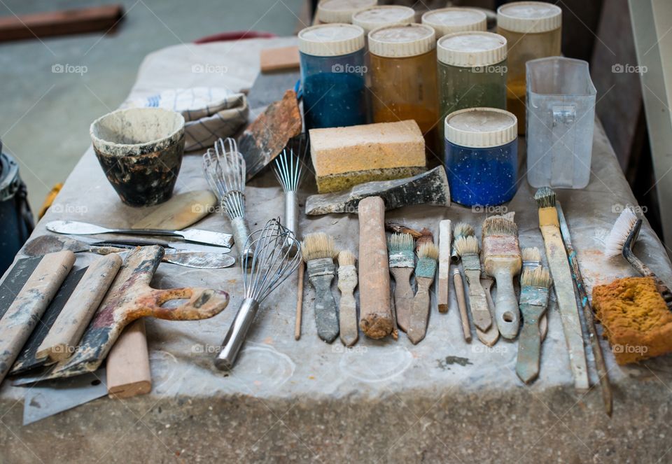 tools of a sculptor