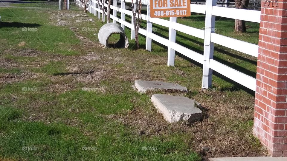 Front yard with Stones
