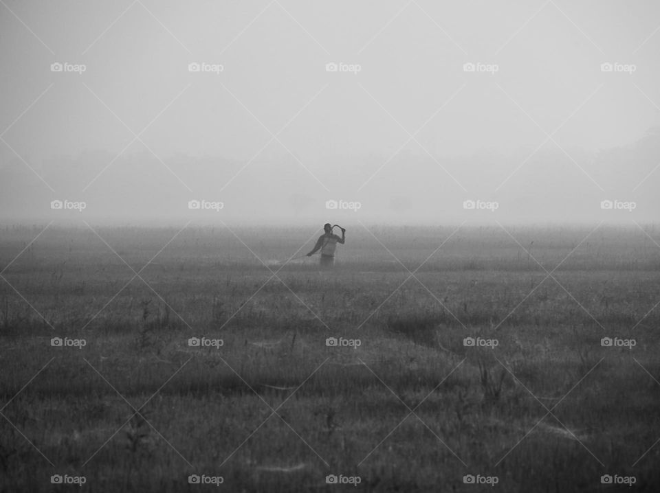 The Hardship of being a farmers inna foggy morning