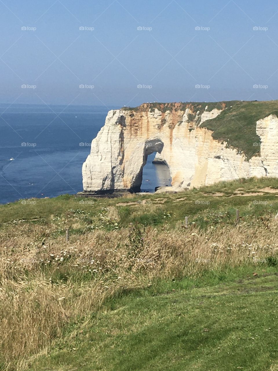 Landscape with cliffs in a bright summer day