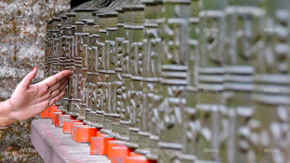 Buddhist praying wheels