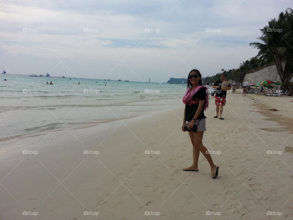 boracay getaway. my daughter enjoying our short boracay trip