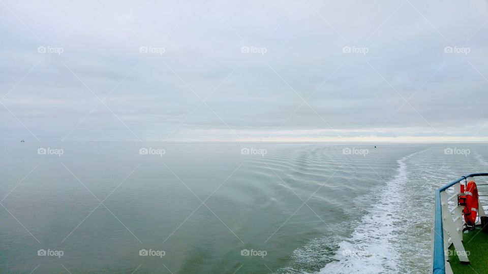 empty sea on the boat