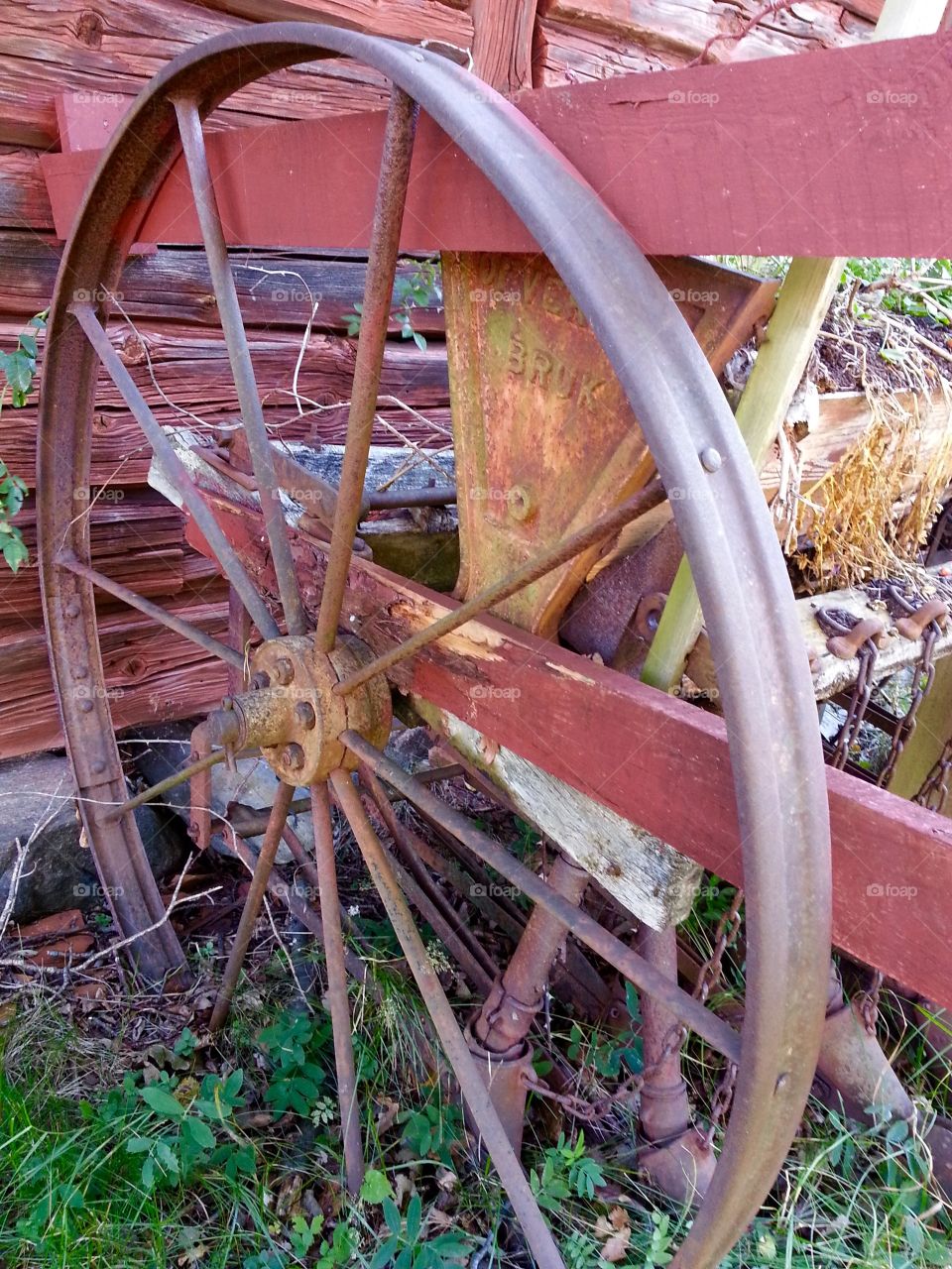 Rusty steel wheel