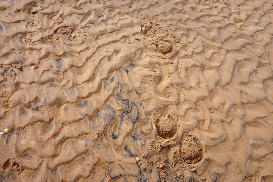 Horseshoes in the sand near Cádiz, Spain 