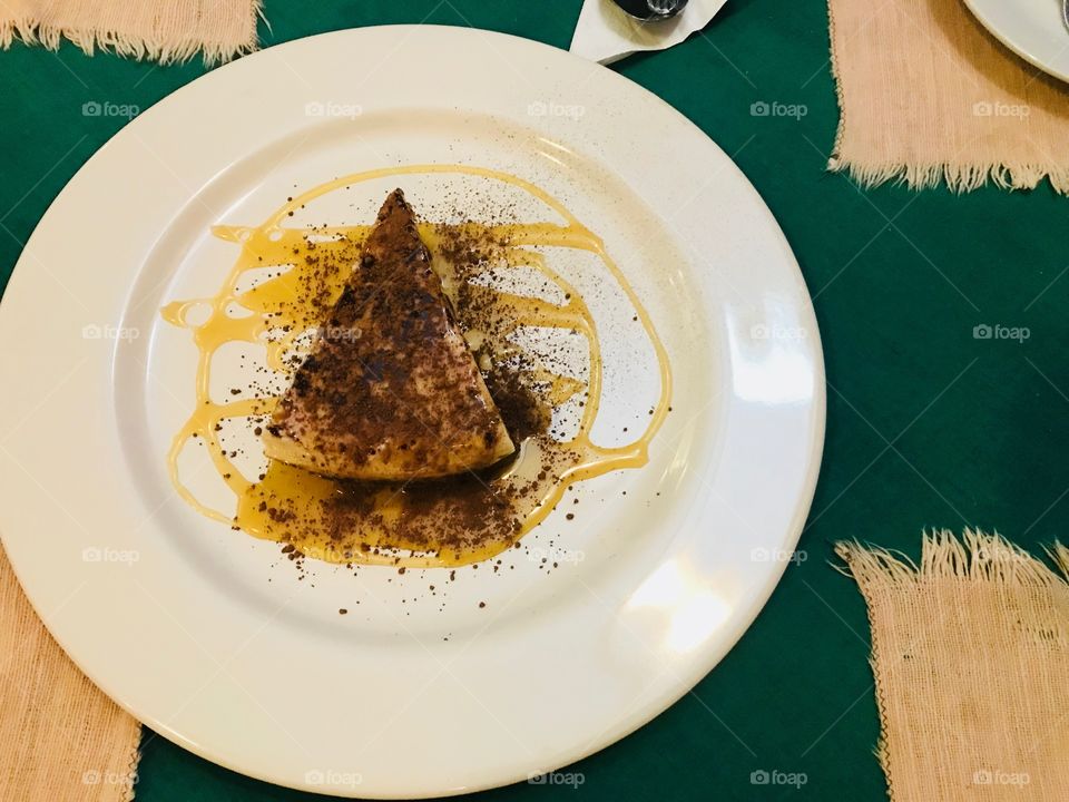 One piece of tiramisu to share