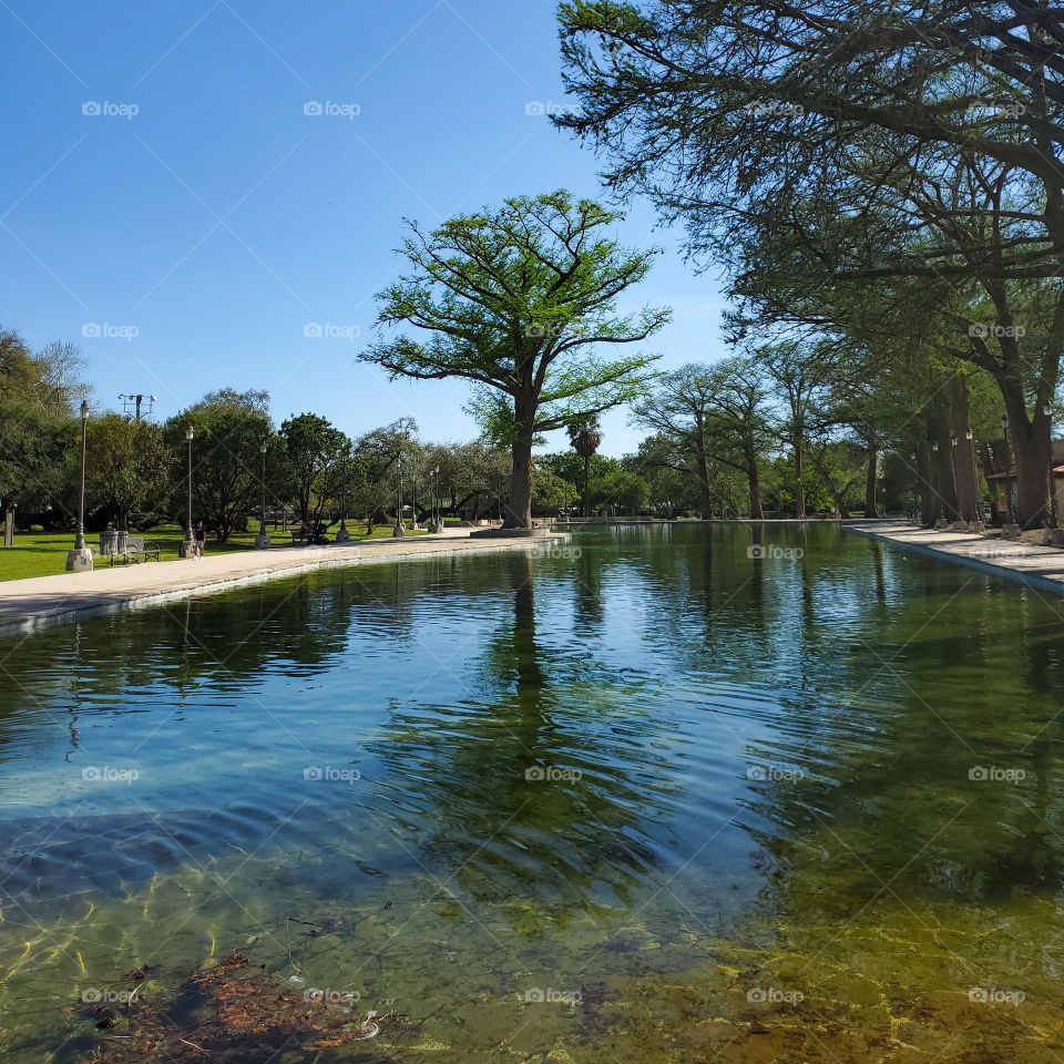 Spring fed pool at city park