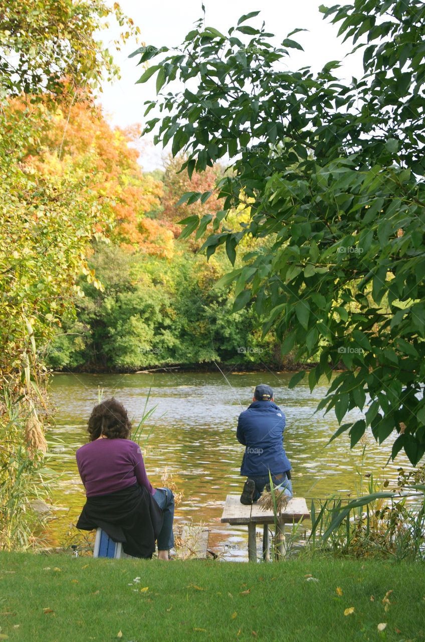 Fishing in Livonia Michigan in the fall 