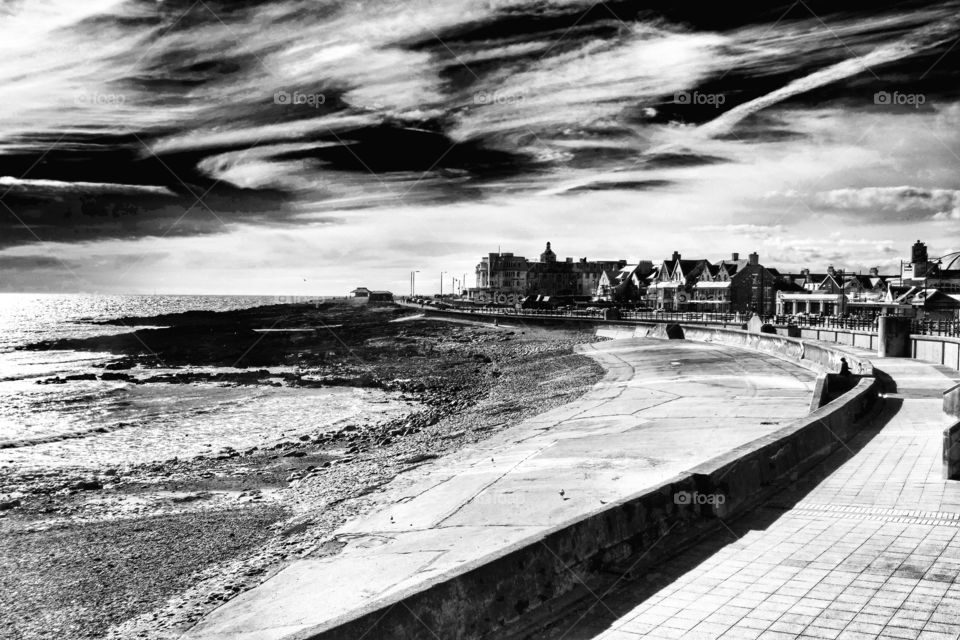 Beach, Monochrome, Sea, Water, Ocean