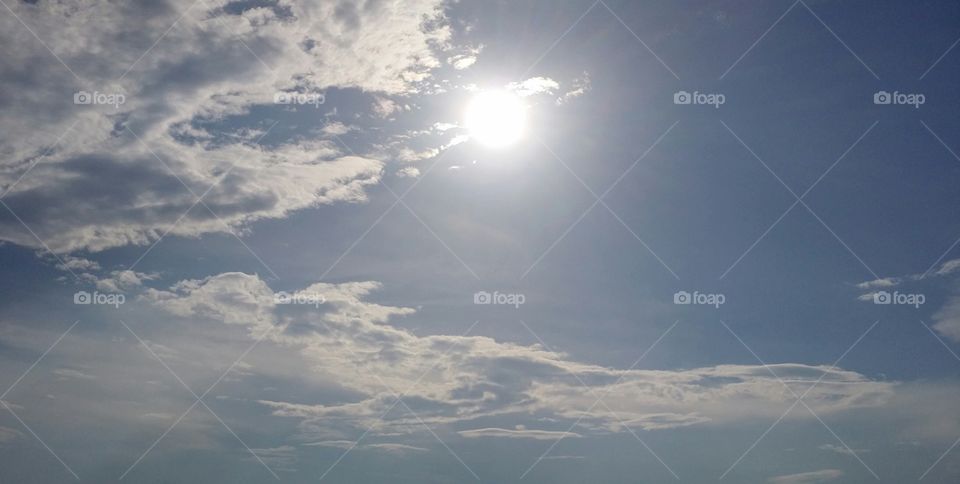 Hello sun. Couldn't resist taking this picture of the sun. I really like the formation of the clouds