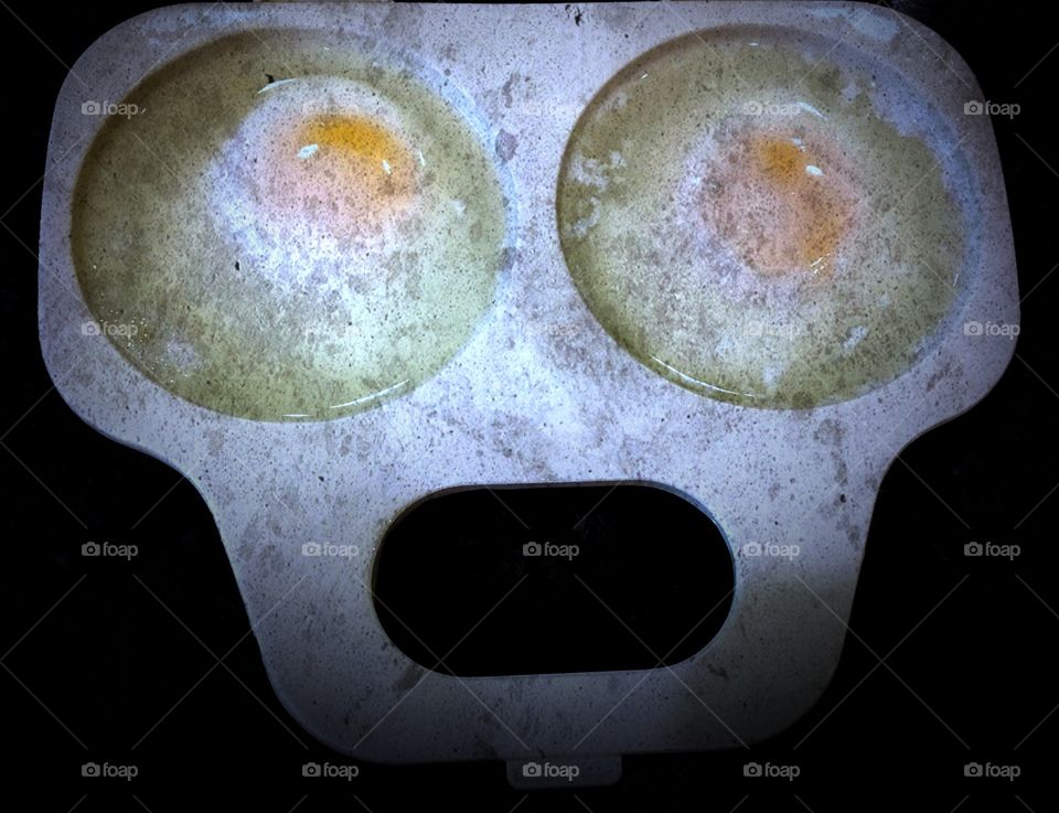 The face of the eggs 