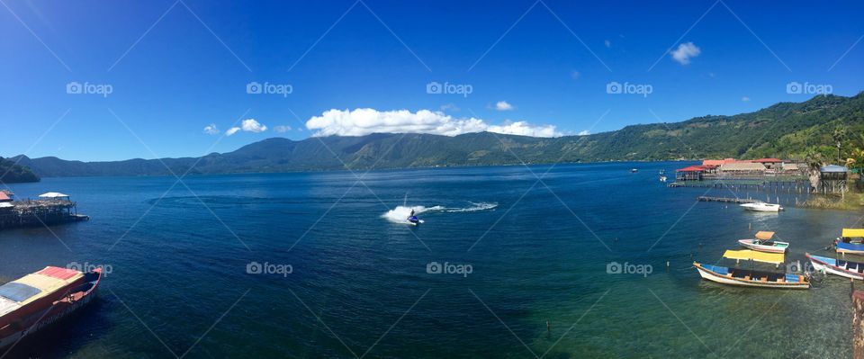 Man riding jet ski concoatepeque lake
