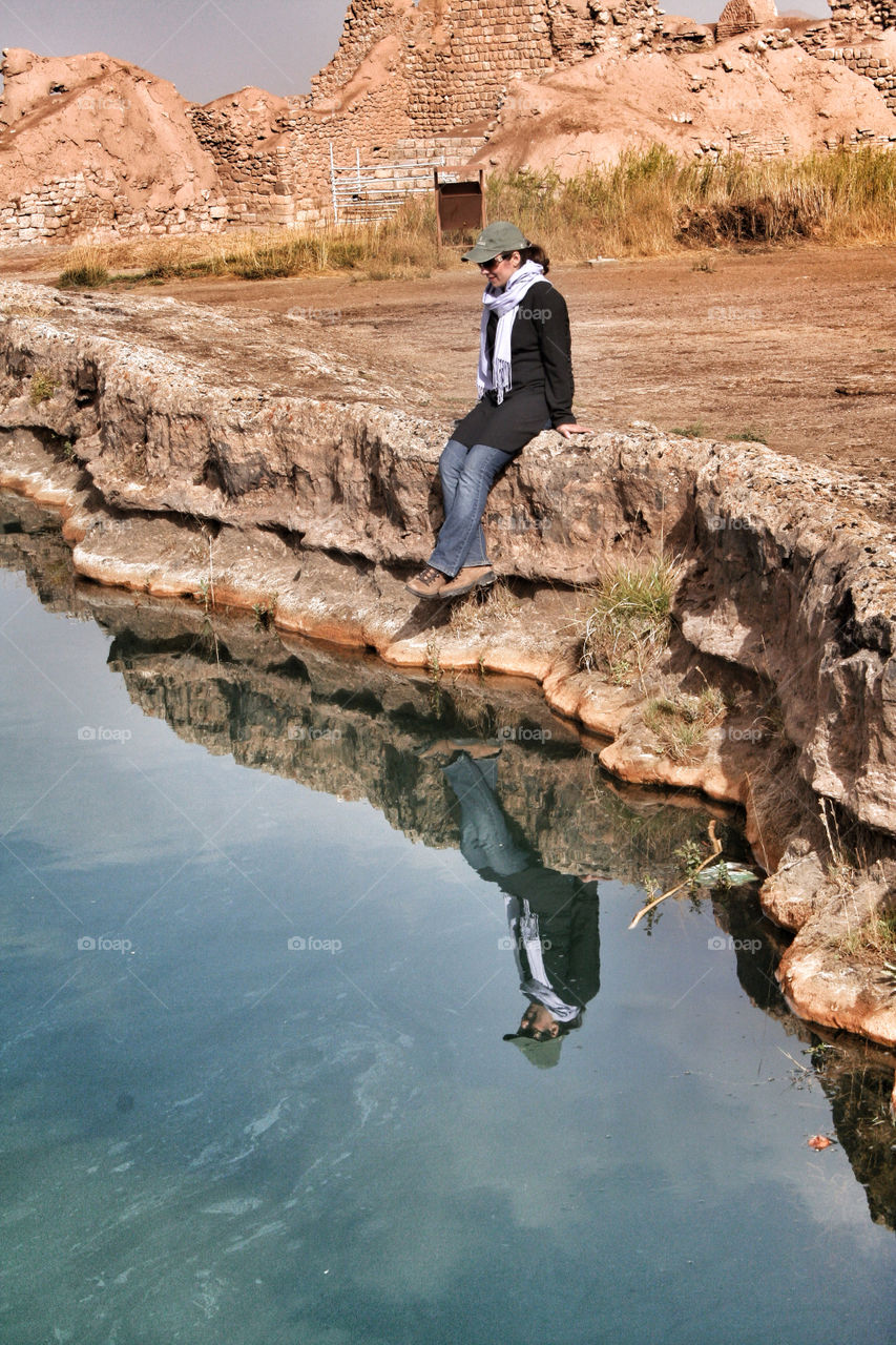 mirror looking water lake by nader_esk