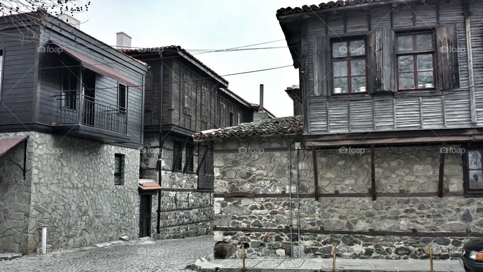 Traditional houses in Sozopol Bulgaria