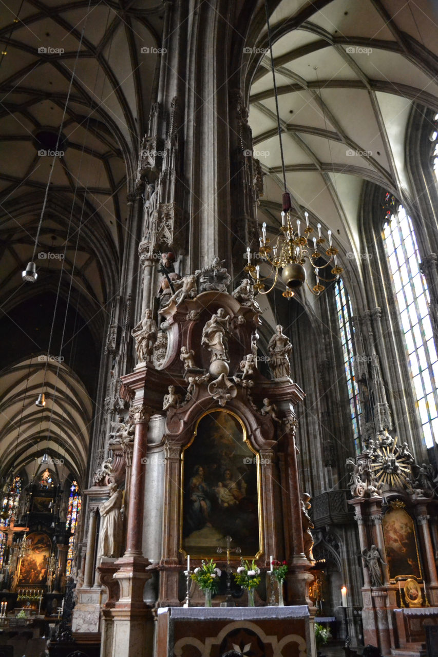 Cathedral column in Vienna 