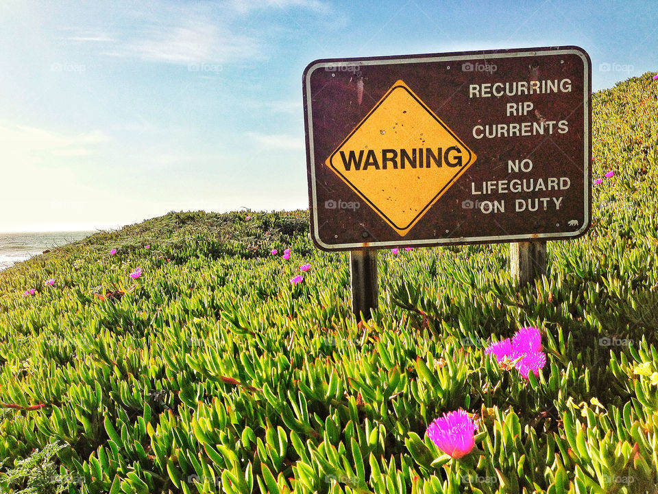 Beach Warning Sign
