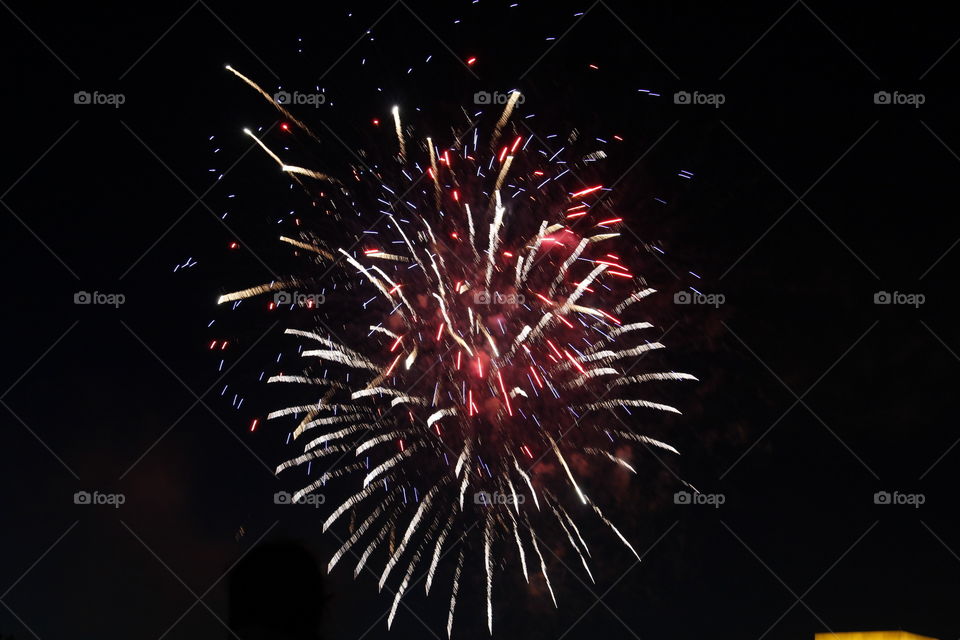 fireworks
on the Sacramento River Front watching the Independence Day fireworks show