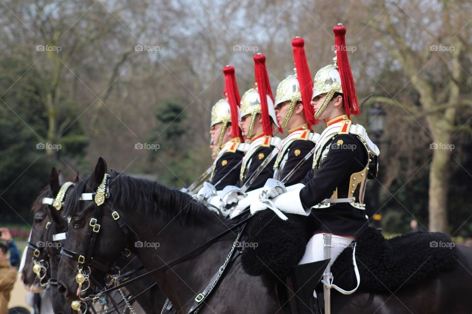 Changing of the guard in London, England