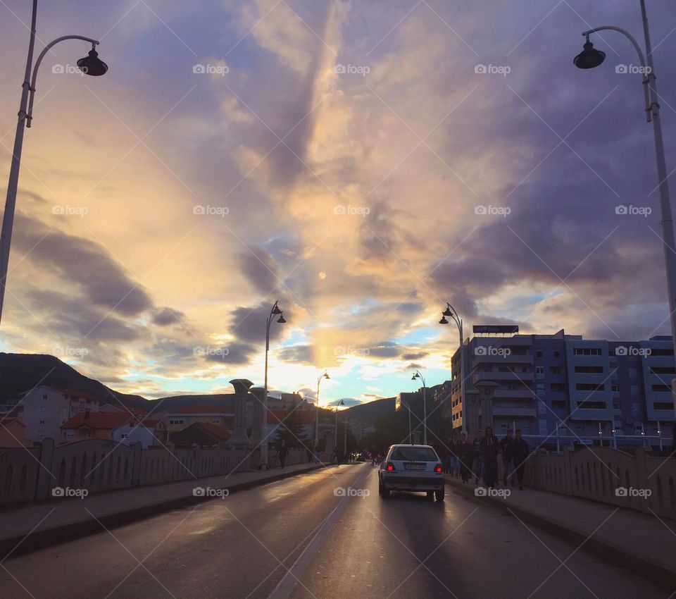 Sunset in Mostar