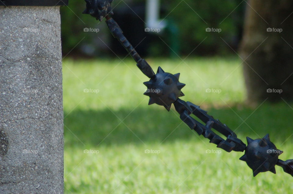 Close up of a chain fence