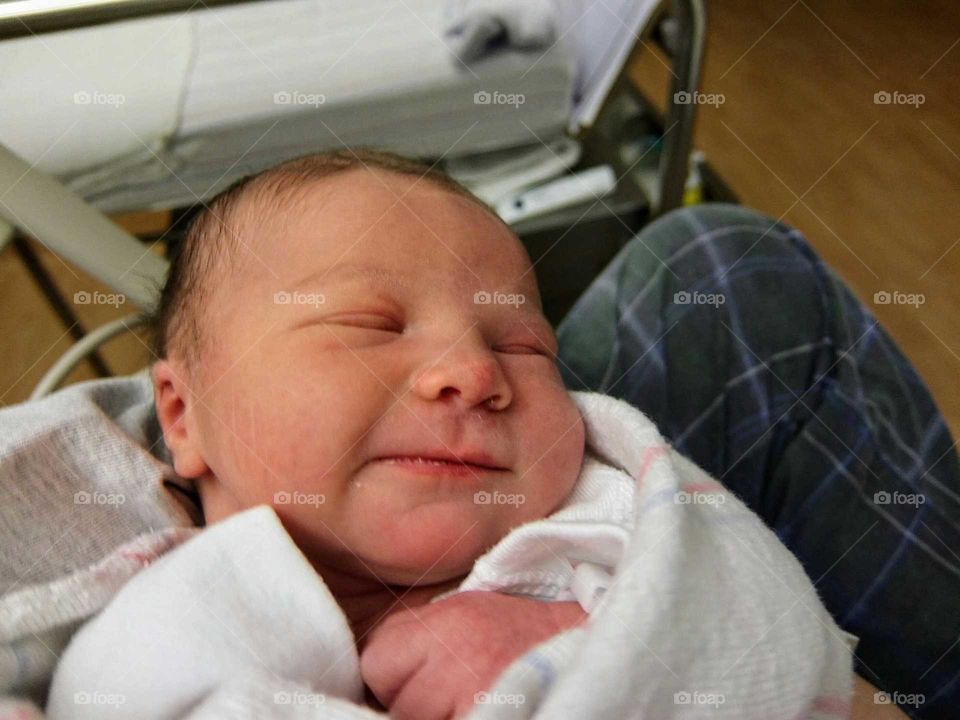 Newborn smile