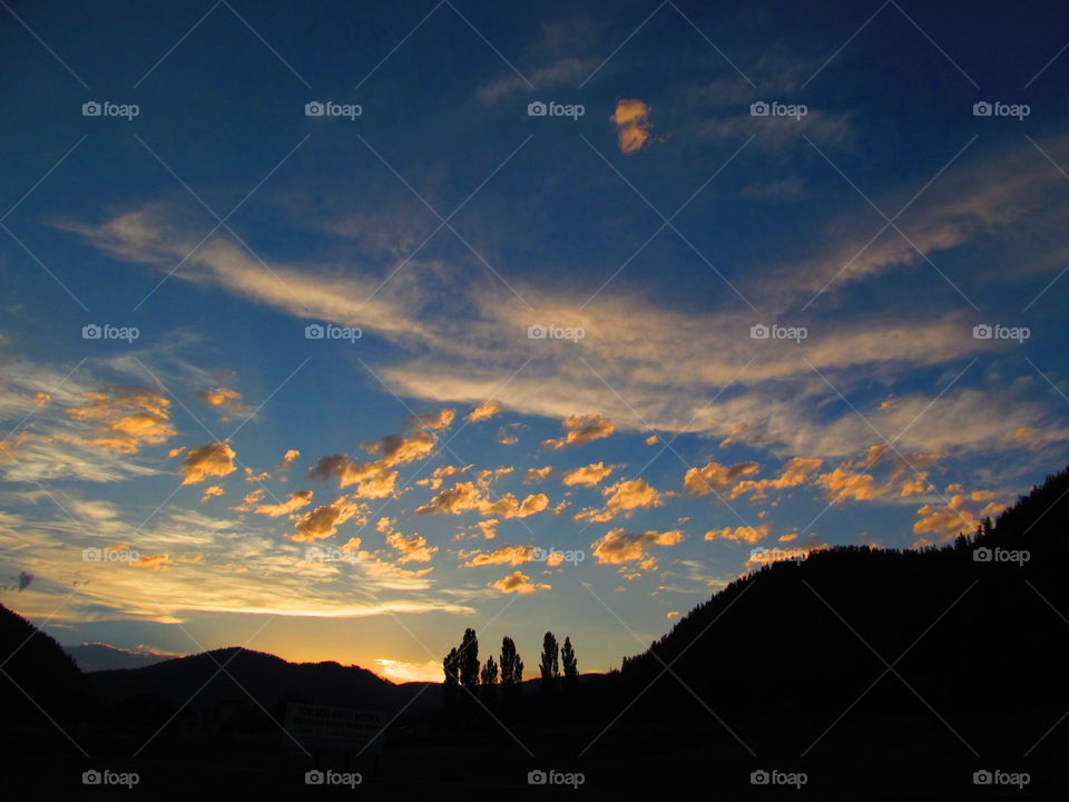 sunset at Yellowstone