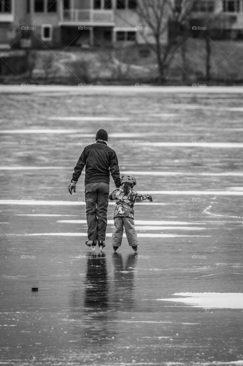 Learning to skate on a frozen pond 