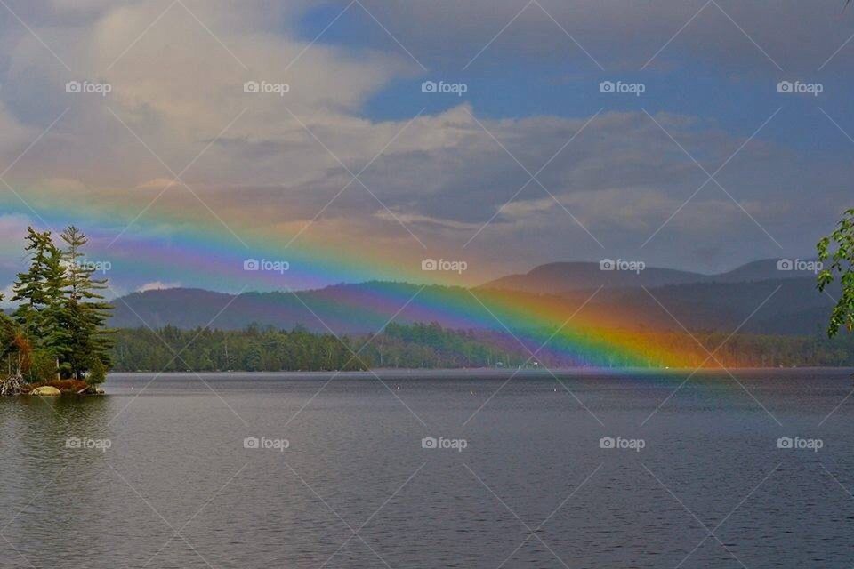 Rainbow over Lake George