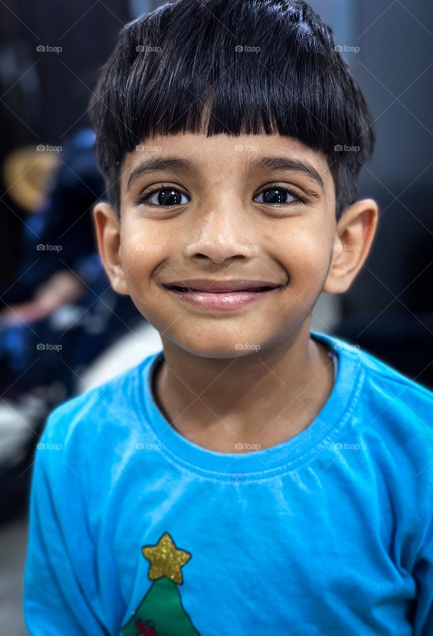 Portrait of a boy with cute smile