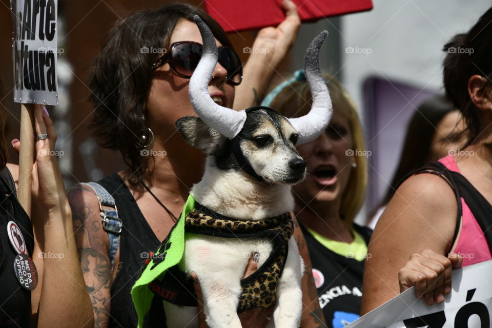 Manifestación anti-tauromaquia
A este no lo torea ni Dios
Anti-bullfighting demonstration This is not fought by God