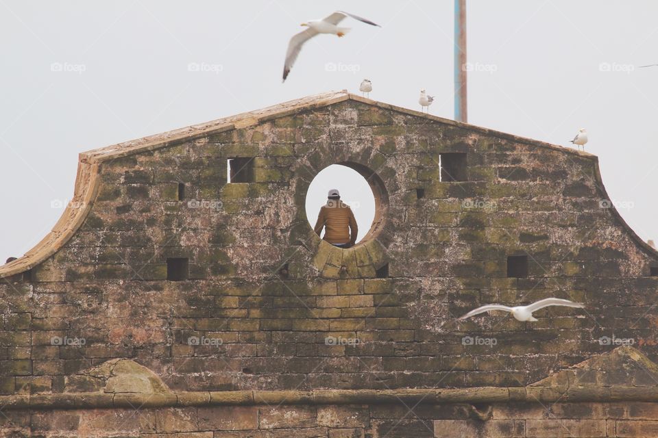 Sitting  overlooking essouria from the fortress 