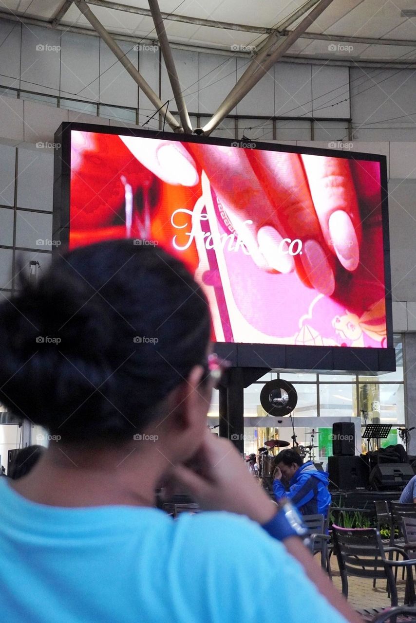 woman watching television  - watching movies