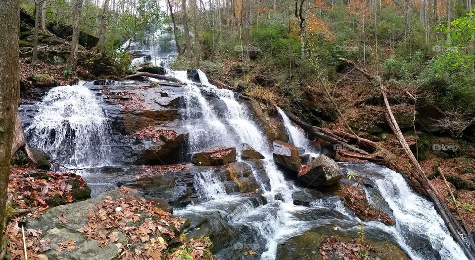 Issaqueena waterfall at Stump house park in South Carolina