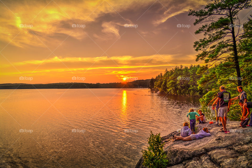 Lake Massabesic sunset