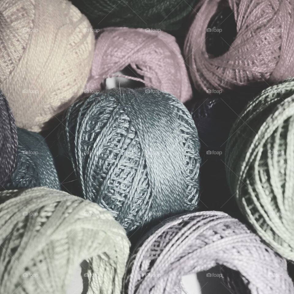 many shades of yarn