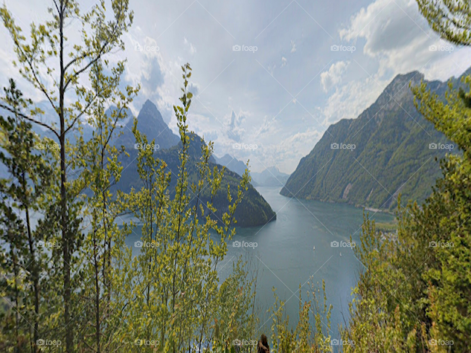 Beautiful lake in Switzerland