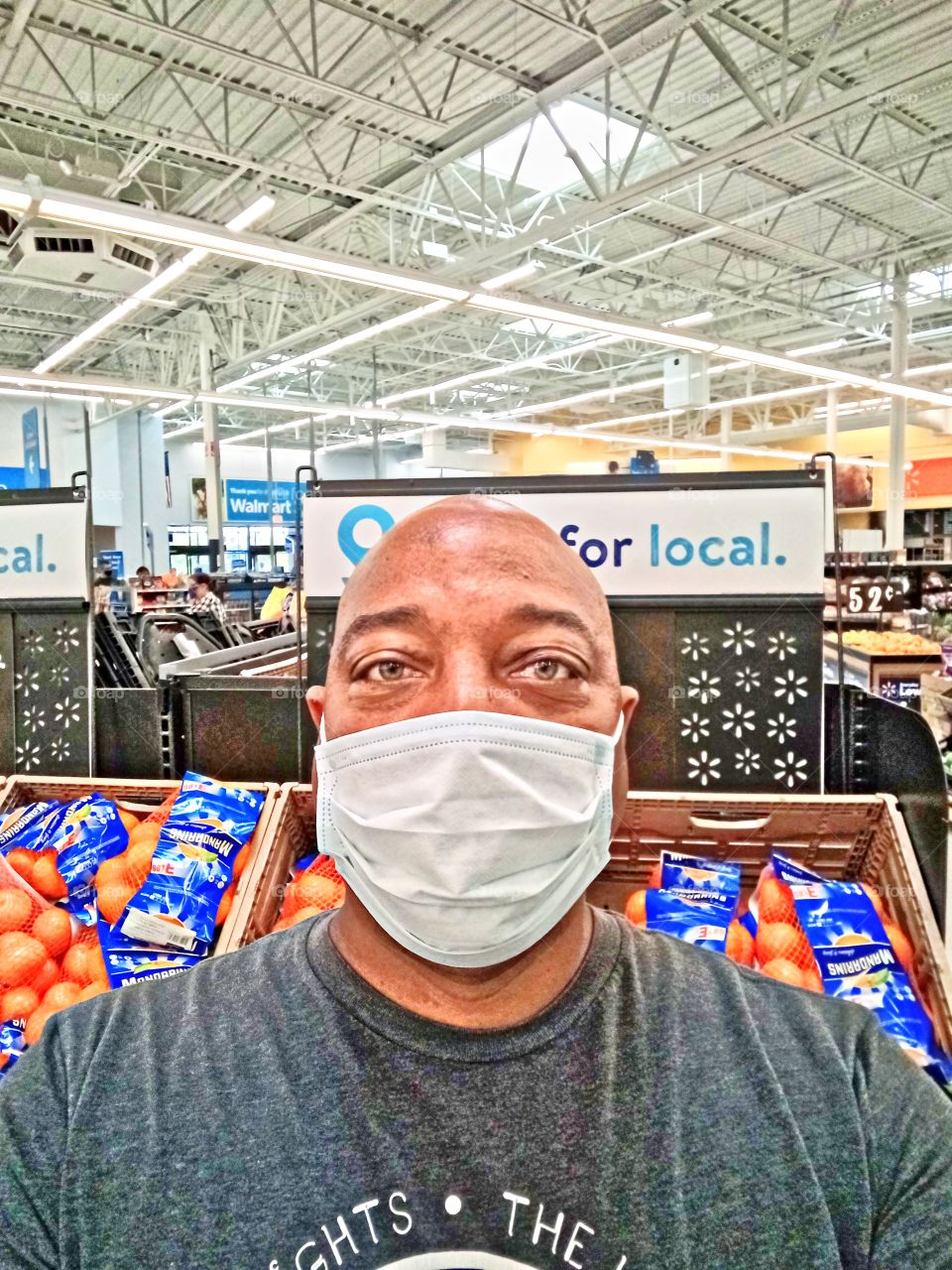mask-wearing, shopping in a grocery store wearing a mask