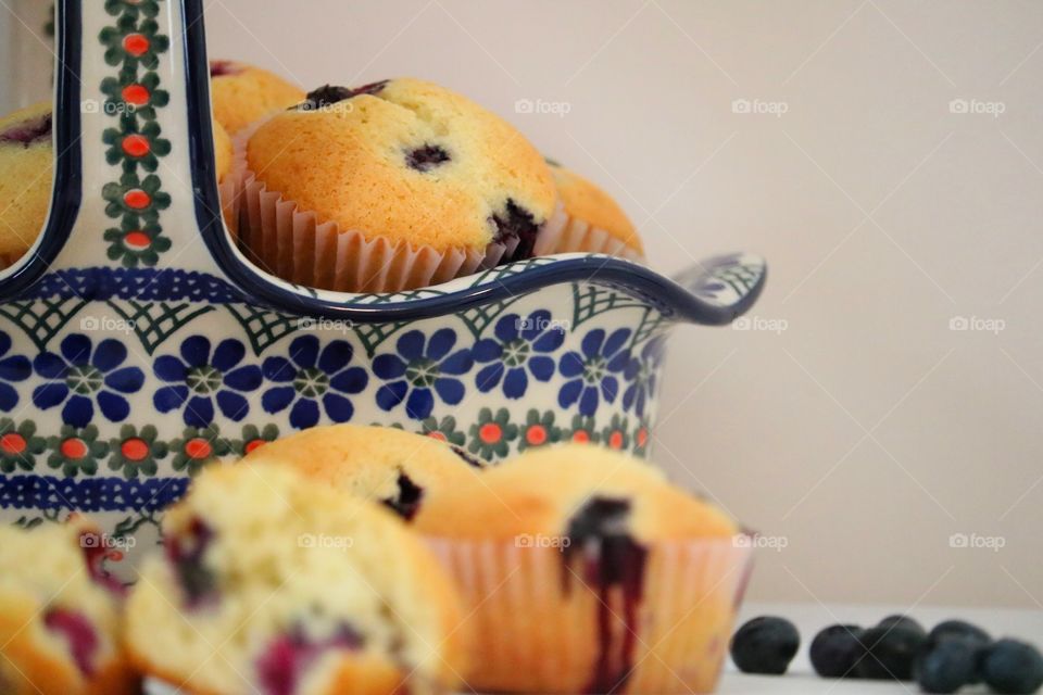 fresh blueberry muffins