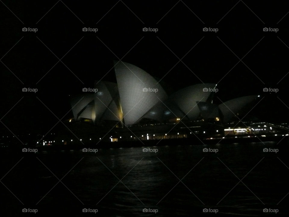 Sydney opera house. At night 