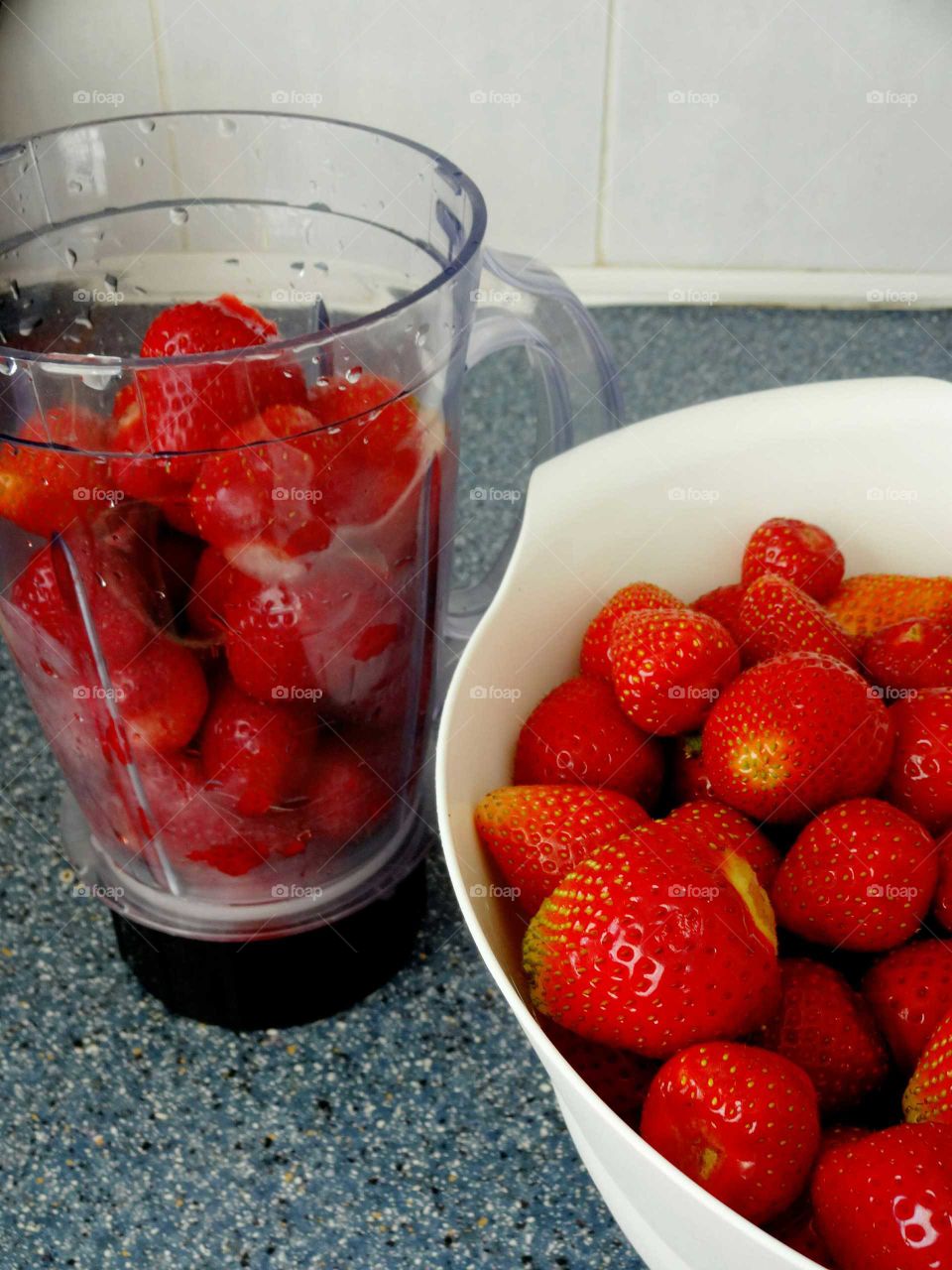 strawberry. coctail preparation