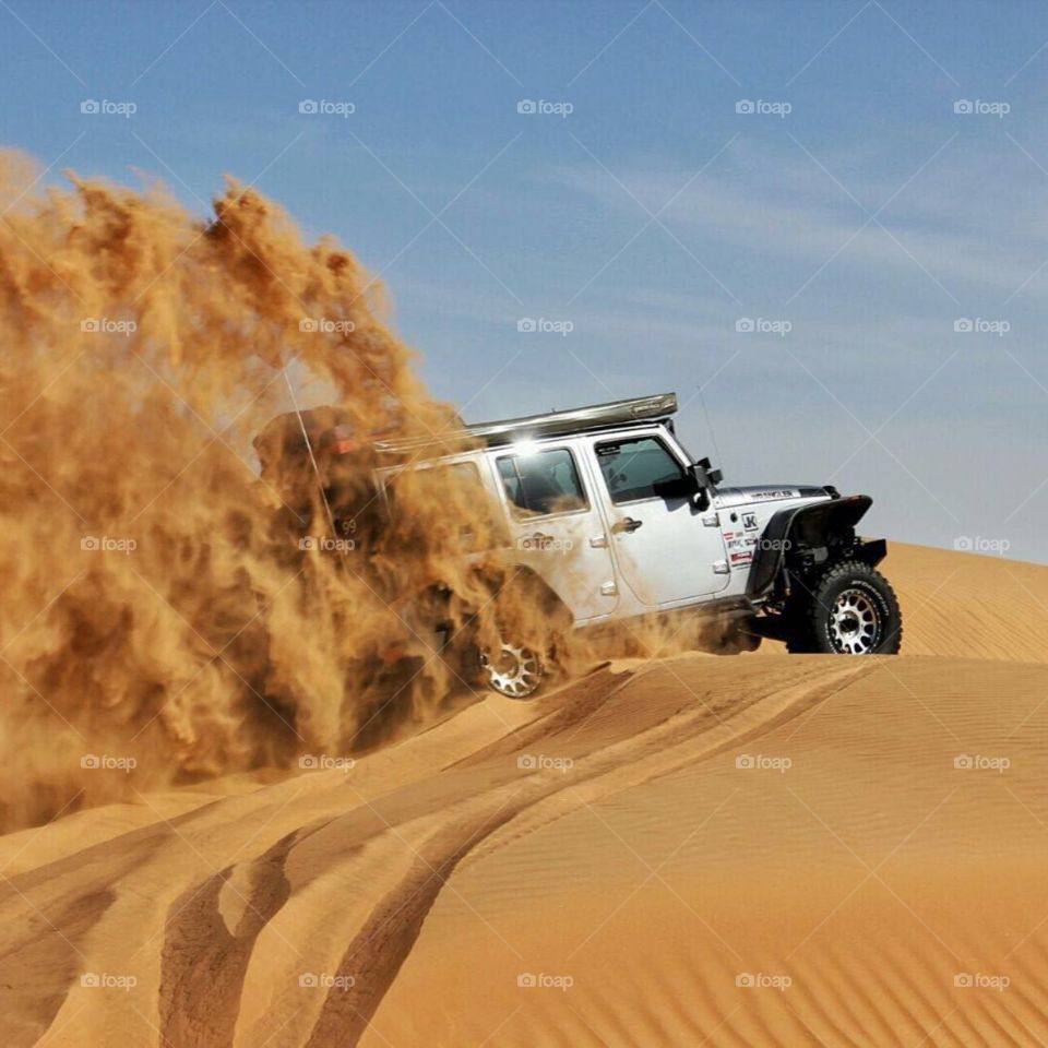 Jeep in the desert
